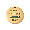 Father's Day Theme 304 Stainless Steel Pendants LS-STAS-E171-02G-1
