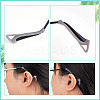 12Pairs 4 Colors Silicone Glasses Ear Grips AJEW-GF0005-60-6
