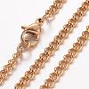 Ion Plating(IP) 304 Stainless Steel Necklace MAK-K004-12G-2