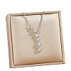 Brass Micro Pave Clear Cubic Zirconia Star Pendant 304 Stainless Steel Cable Chain Necklaces for Women WGC0A86-02-2