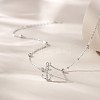 Anchor Brass Micro Pave Clear Cubic Zirconia Charm Anklets for Women FS-WGF32C0-01-2