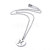 304 Stainless Steel Pendant Necklaces NJEW-E147-03P-2