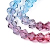 Gradient Color Baking Paint Glass Bead Strands X1-DGLA-A039-T4mm-A017-3