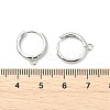 SHEGRACE Brass Micro Pave Clear Cubic Zirconia Hoop Earrings Findings XGR0155P-95P-3