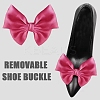 Detachable Ribbon Satin Bowknot Shoe Decoration AJEW-WH0502-33F-1