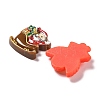 Christmas Theme Opaque Resin Cabochons CRES-M012-03-3