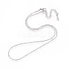 1MM 304 Stainless Steel Satellite Chain Necklaces NJEW-N058-07A-P-1