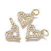 Brass Micro Pave Cubic Zirconia Charms ZIRC-F111-19-2