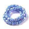 Electroplate Opaque Glass Beads GLAA-F108-10A-03-2