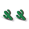 Natural Wood Stud Earrings EJEW-C013-01I-2