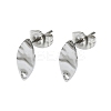Non-Tarnish 304 Stainless Steel Stud Earring Findings STAS-L024-003P-08-1