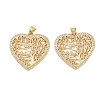 Brass Micro Pave Cubic Zirconia Pendants KK-C132-25G-1