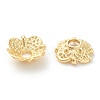 Rack Plating Alloy Flower Bead Caps KK-J277-03G-2