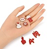7Pcs 7 Styles Alloy Enamel Pendants ENAM-FP0003-14-6