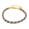 4MM Braided Nylon Cord Bracelets FIND-A057-01G-15-1