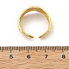 Textured 304 Stainless Steel Open Cuff Rings RJEW-R014-03G-03-5