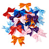24Pcs 6 Colors Bowknot Handmade Polyester Ornament Accessories AJEW-TA0001-64-1