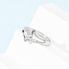 304 Stainless Steel Clear Cubic Zirconia Finger Rings for Women RJEW-Z115-01P-5