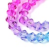 Gradient Color Baking Paint Glass Bead Strands DGLA-A039-T2mm-A08-3