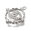 Brass Micro Pave Cubic Zirconia Pendants KK-Q048-23P-2