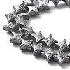 Electroplated Natural Lava Rock Beads Strands G-A251-C01-01I-3