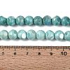 Ombre Effect Dyed Electroplate Opaque Glass Beads Strands EGLA-Q130-01A-08-5