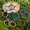 12Pcs 12 Colors Survival Polyester Cord String Bracelets for Hiking Camping Outdoor BJEW-UN0001-67-4