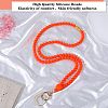 Silicone Beaded ID Card Neck Straps NJEW-SW00025-01-3