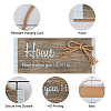 Natural Wood Hanging Wall Decorations for Front Door Home Decoration HJEW-WH0012-02-5