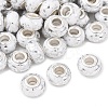 Opaque Resin Rondelle European Beads RESI-Z046-03A-1