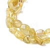 Natural Gold Rutilated Quartz Beads Strands G-K395-A09-01-4