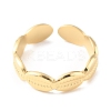 304 Stainless Steel Shell Wrap Open Cuff Rings RJEW-D002-29G-1
