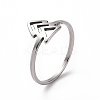 Non-Tarnish 201 Stainless Steel Arrow Mark Finger Ring for Women RJEW-J051-05P-1