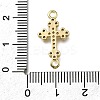 Brass Clear Cubic Zirconia Cross Connector Charms LS-ZIRC-I070-037G-3