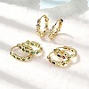 Brass Micro Pave Cubic Zirconia Hoop Earrings EJEW-P322-02G-1