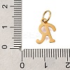 Ion Plating(IP) 304 Stainless Steel Enamel Alphabet Charms STAS-F308-02G-R-3