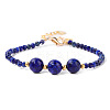 Round Natural Lapis Lazuli Beaded Bracelets ZS3051-7-1