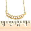 Brass with ABS Plastic Imitation Pearl Pea Pod Pendant Necklaces NJEW-P347-01G-5