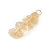 10Pcs 5 Colors 12 Constellation Natural Citrine & Golden Sheen Obsidian & Rose Quartz & Gold Rutilated Quartz & South Red Agate Pendants PALLOY-JF02839-06-4