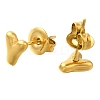 304 Stainless Steel Stud Earrings EJEW-I316-01G-Y-2