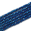 Electroplate Glass Beads Strands X-EGLA-Q112-C07-1