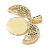 Brass Micro Pave Cubic Zirconia Pendants KK-L257-11G-2