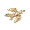 304 Stainless Steel Rhinestone Pendants Ion Plating(IP) STAS-V015-05G-2