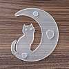 DIY Animal on the Crescent Moon Big Pendant Silicone Molds DIY-F125-03-2