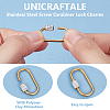 4Pcs 2 Colors 304 Stainless Steel Screw Carabiner Lock Charms STAS-UN0060-75-5