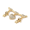 Brass Pave Cubic Zirconia Pendants KK-M287-05G-A-2