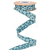 Flower Polyester Ribbons SRIB-WH20020-053A-01-1