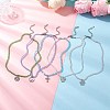 Stainless Steel Pendant Electroplate Glass Faceted Rondelle Beaded Necklaces NJEW-JN05530-2