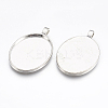Alloy Pendant Cabochon Settings LS-PALLOY-2422-P-FF-2