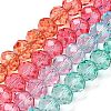Transparent Painted Glass Beads Strands X1-DGLA-A034-T8mm-A11-2
